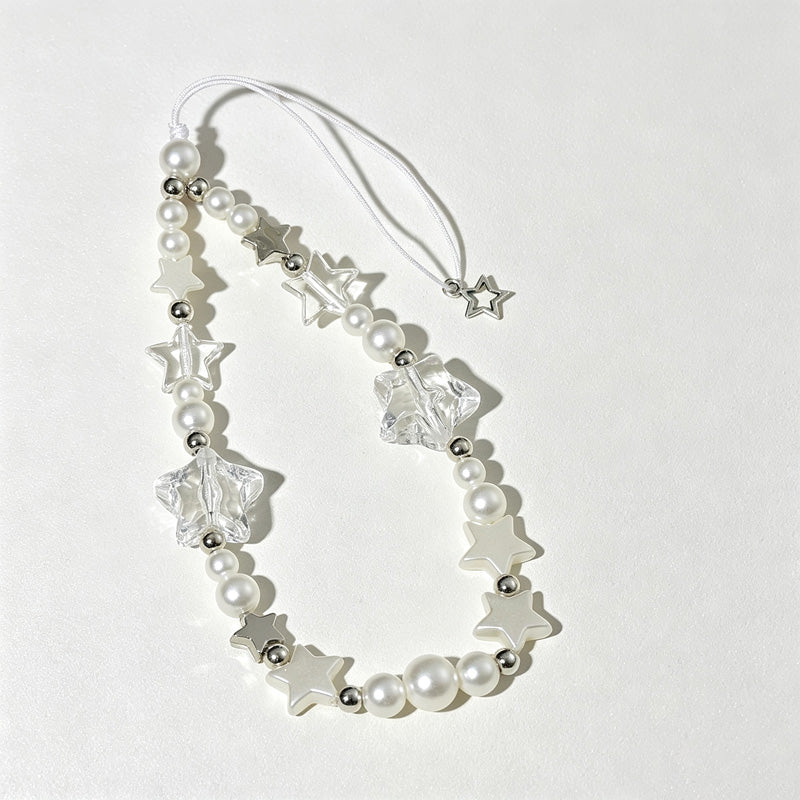 CouldNook Pearl Star Pendant Phone Strap - Phone-Case Connector Hardware