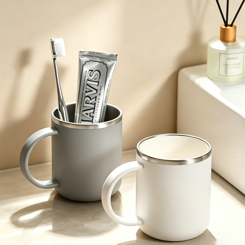 CouldNook Rinsing Cup - Open Steel Liner and Rounded Side Handle