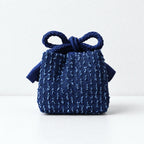 CouldNook Tea Ware Storage Pouch - Blue Drawstring Closure