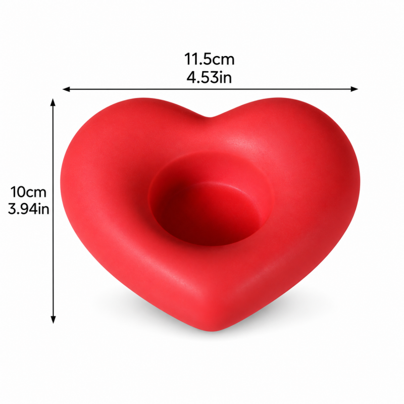CouldNook Heart Tealight Candle Holder - Rounded Ceramic