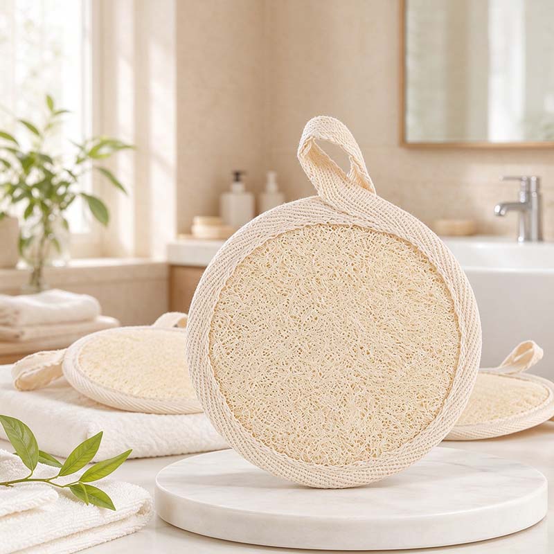 CouldNook Bath Scrubber Set - Textured Pads and Loofah Kit Choices