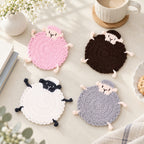 CouldNook Crochet Sheep Coaster - Rounded Body and Little Legs