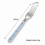 Marbled Handle Flatware - Straight Grips and Round Rivets