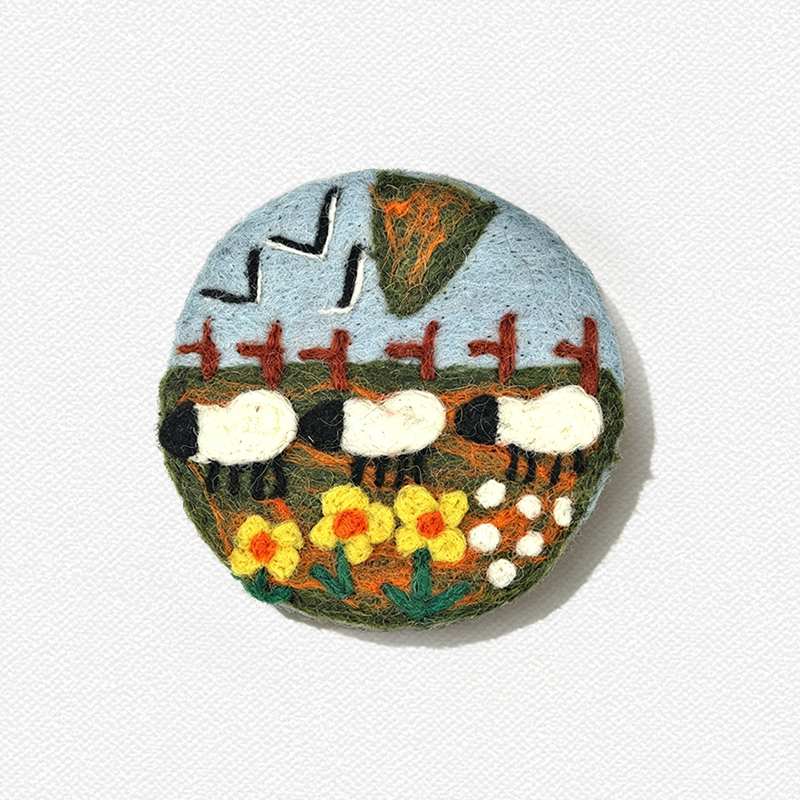 CouldNook Felt-Look Drink Coaster - Warm Table Accent