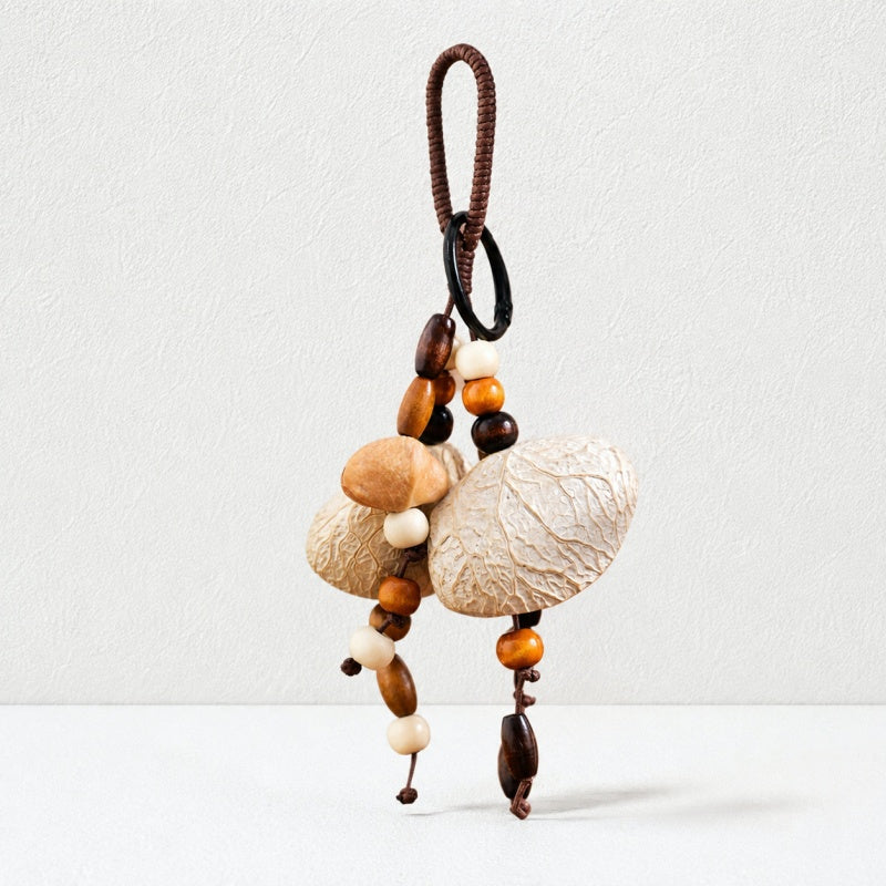 CouldNook Natural Seed Shell Chime - Beads and Braided Loop