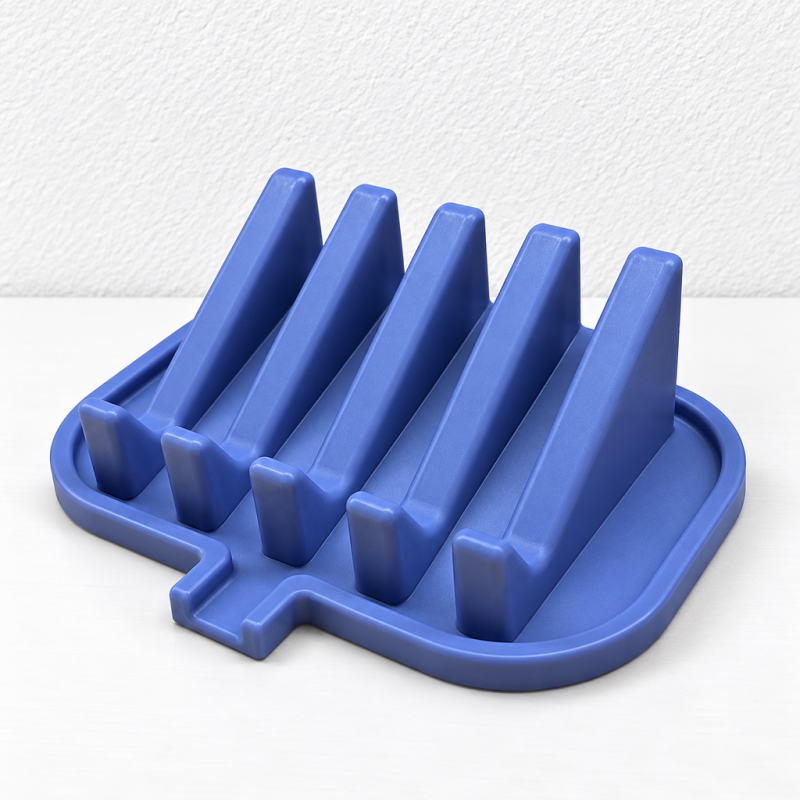 CouldNook Silicone Soap Tray - Five Sloping Ridges and Front Drainage Channel