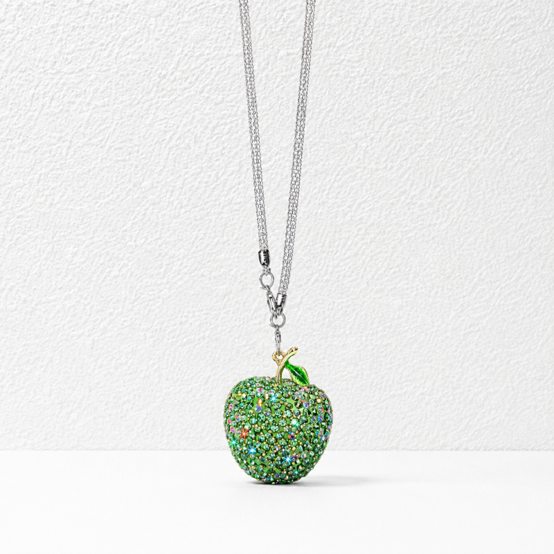 CouldNook Rhinestone Apple Charm - Crystal Car Pendant