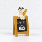 CouldNook Miniature Bakery Scene Decorations - Cats Bears And Tiny Furniture