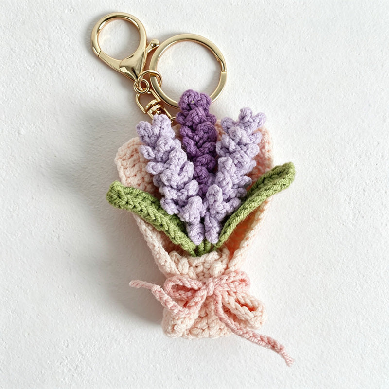 CouldNook Yarn Mini Flower Bouquet Keychain - Seven Bloom Designs