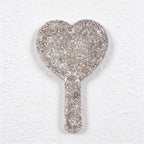 Rhinestone Hand Mirror in Round Heart and Square Designs