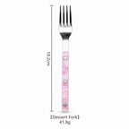 Riveted Table Utensil - Marbled Grips for Dining and Serving