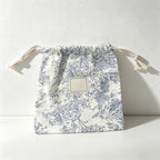 CouldNook Floral Drawstring Storage Pouch - Soft Cotton Utility Bag