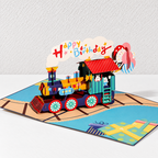 CouldNook Birthday Pop-Up Greeting Card - Layered Celebrations and Optional Musical Designs