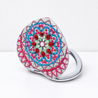 CouldNook Decorative Folding Mirror - Gem-Like Pattern And Double Reflective Interior