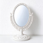 Ornate Tabletop Vanity Mirror with Pivoting Double-Sided Face