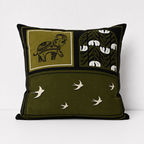 CouldNook Botanical Decorative Pillow Cover - Dark Framed Artwork