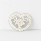 CouldNook White Lace Applique Patch - Bow Heart and Floral Shapes