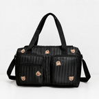 CouldNook Bear Diaper Bag - Quilted Body and Multiple Pockets