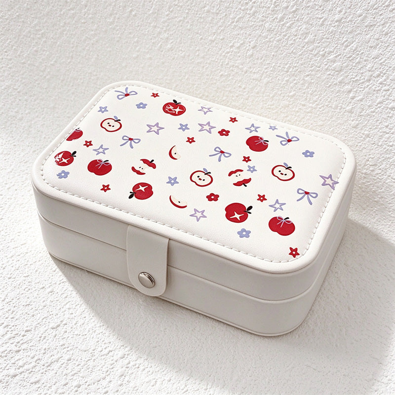 CouldNook Apple Print Jewelry Box - Snap Closure
