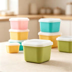 CouldNook Silicone Snack Freezer Cup - Square Lidded Container