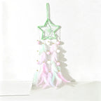 CouldNook Dreamcatcher-Handmade Star Moon Cat Shaped Feather Pom Pom Dream Catcher Wind Chime