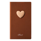 CouldNook 3D Heart Faux Leather Hardcover Notebook / Journal