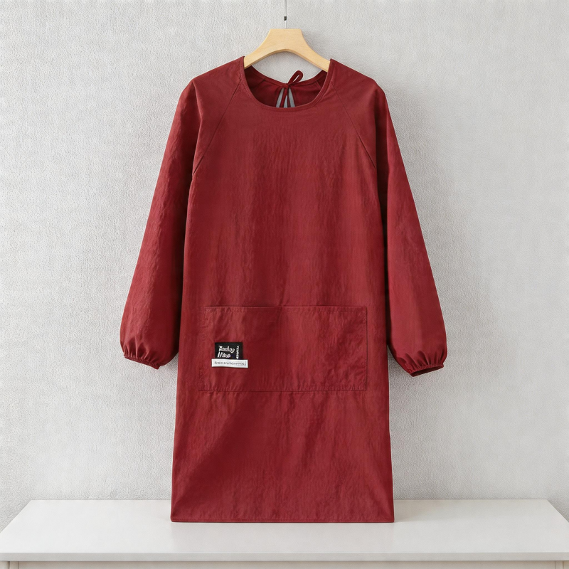 Velvet Waterproof Long Sleeve Apron - Canvas Kitchen Apron
