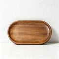 Acacia Wood Oval Serving Plates - 3 Sizes for Food, Tea & Tabletop Use