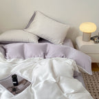 Washed Silk Duvet Cover - Cooling Polyester Fiber Quilt Cover