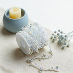Iridescent Diamond Bead Garland Wall Decor - Crystal Style Decoration Chain