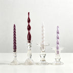 Spiral Taper Candle Set - Set Of 4 Assorted Twisted Candles in Gift Box