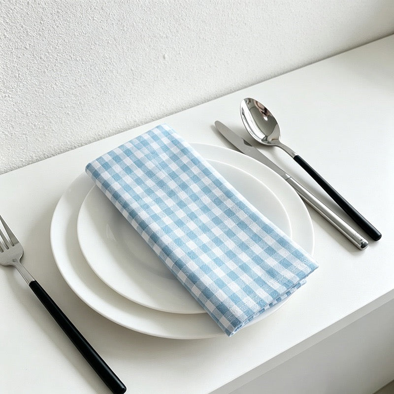 CouldNook Cotton Gingham Napkin - Classic Checkered Tea Towel & Placemat