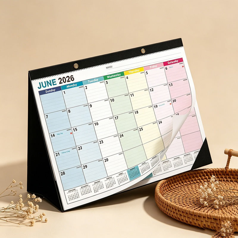 English 2026-2027 Wall Calendar - Floral Art Monthly Planner