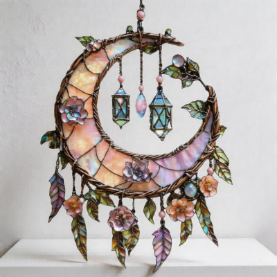 CouldNook Suncatcher-Moon Flower Shaped Acrylic Sun Catcher Hanging Ornament