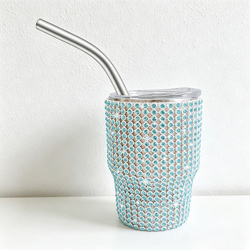 CouldNook 3oz Rhinestone Shot Glasses-Stainless Steel Vacuum Insulated Tumbler with Straw