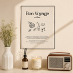 CouldNook Minimalist Cotton Backdrop Cloth - French-Inspired 'BON' Placemat