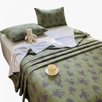 CouldNook Premium Cotton Homespun Flat & Fitted Sheet - Autumn Forest