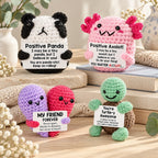CouldNook Crocheted Character Doll - Textured Shapes And Little Message Cards