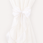 CouldNook Lace Embroidery Bow Curtain Tieback 2PCS Set - Window Styling Accent