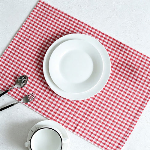 CouldNook 100% Cotton Gingham Tea Towel - Classic Plaid Dining Napkin