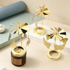 Rotating Carousel Candle Holder Candle Making Kits - Golden Spinning Tealight Carousel