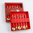 CouldNook Christmas Cutlery Set - Character Tops and Decorative Charm Designs