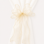 CouldNook Multi Layer Sheer Ribbon Curtain Tieback 2PCS Set - Window Styling Accent