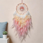 CouldNook Dreamcatcher-Tree of Life Gradient Feather Dream Catcher Wind Chime Hanging Decor