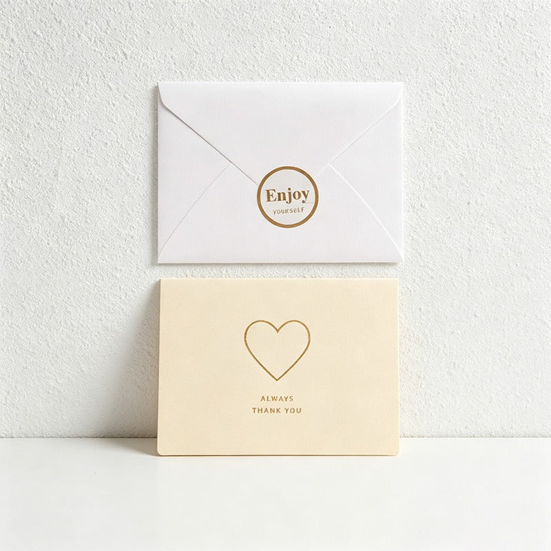 Vintage Gold Foil Flocked Paper Greeting Card Sets with Envelope & Seal, 6 Assorted Designs