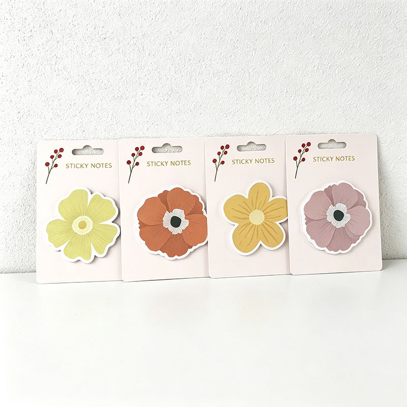 CouldNook Morandi Floral Sticky Notes - Aesthetic Pastel Memo Pad