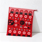 CouldNook Pure Cotton Gauze Cartoon Square Towel - Cute Absorbent Handkerchief