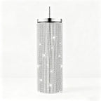 CouldNook 20oz Rhinestone Tumbler-Stainless Steel Vacuum Insulated Straight Body Tumbler with Straw