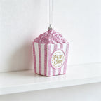 Pink Glitter Christmas House Wall Decor - 3D Hanging Christmas Decoration
