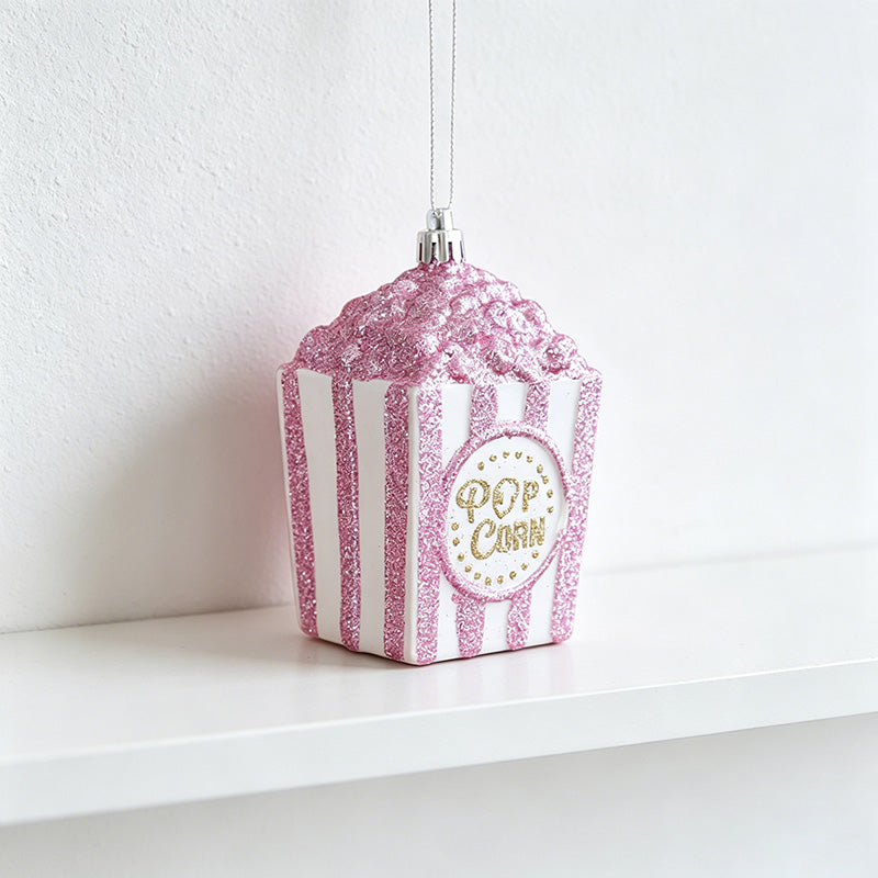Pink Glitter Christmas House Wall Decor - 3D Hanging Christmas Decoration